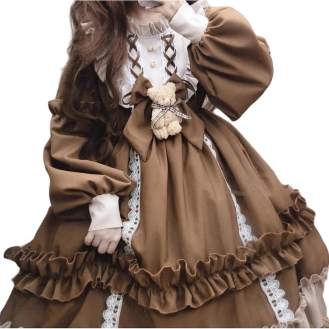 롤리타 큐트 학생 양장 원피스 LOLITA 치맛자락이 부드럽다 누이동생 큐티