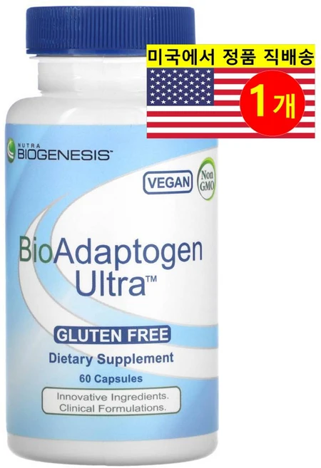 Nutra BioGenesis 바이오 어댑터젠 울트라 BioAdaptogen Ultra, 1개, 60정 - 쿠팡