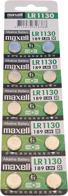 maxell LR1130 鈕扣電池 1.5V 鹼性電池, 1個, 1個裝