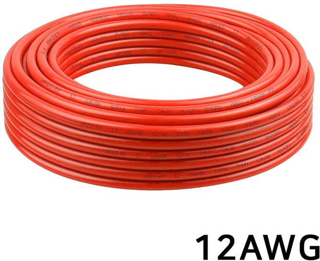 12AWG 실리콘 케이블 드론 RC카 배터리 전원선 고내열 주석도금 구리, 1개, (케이블) 12AWG(레드)