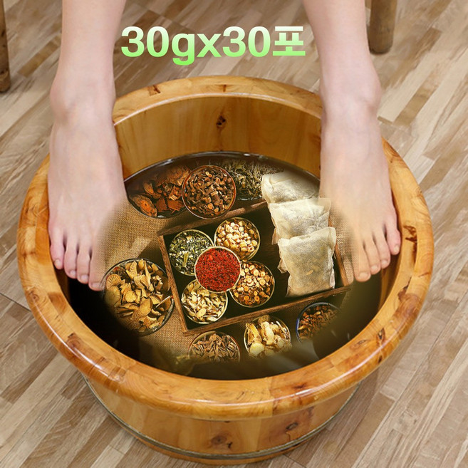 28약재 족욕 팩 한방족욕제 30gx30팩기본 족욕팩 풋스파 발건강, 900g, 1개