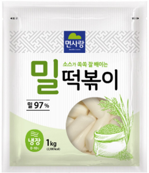 면사랑 밀떡볶이, 2개, 1kg