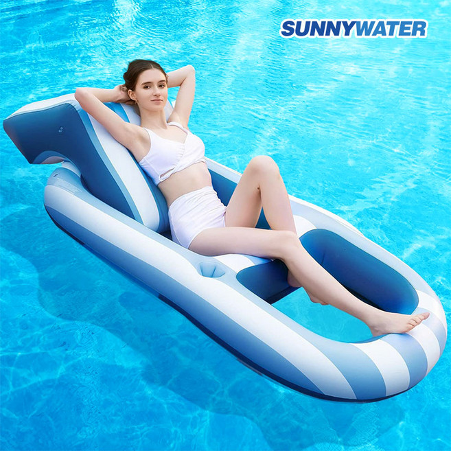 써니워터 특대형 리클라이너 해먹 튜브 물놀이튜브 보트 수영용품 대형 에어베드, 1개