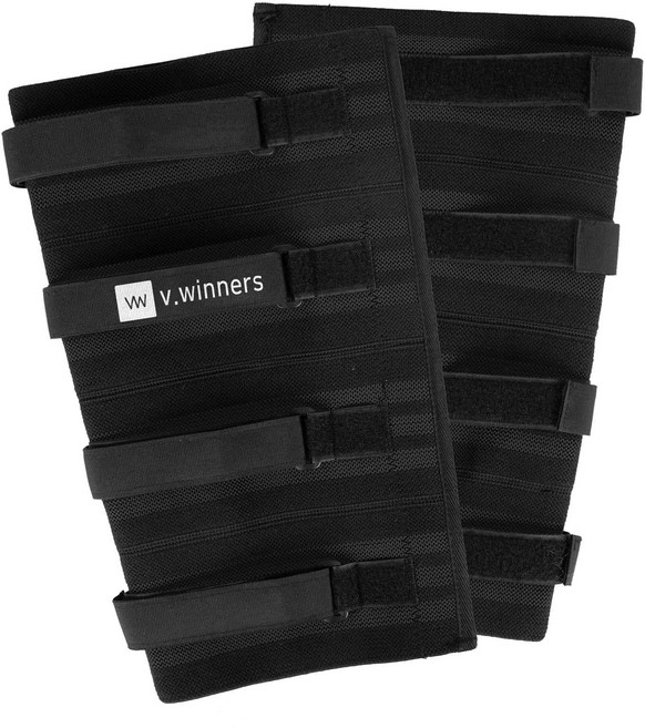 브이위너스 퀵 벨크로 무릎보호대 초간편 착용 강력 지지 스포츠 무릎아대, 블랙, 1개