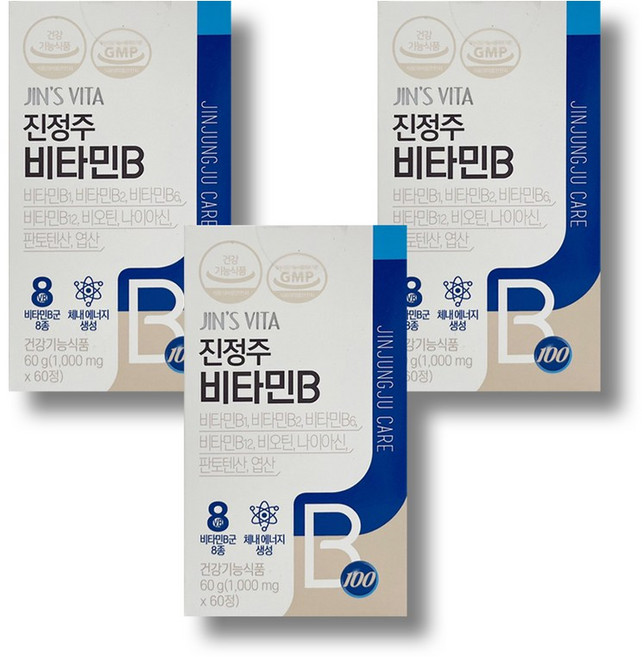 진정주 비타민B, 진정주 비타민B 1000mg x 60정 3개, 3개, 60정