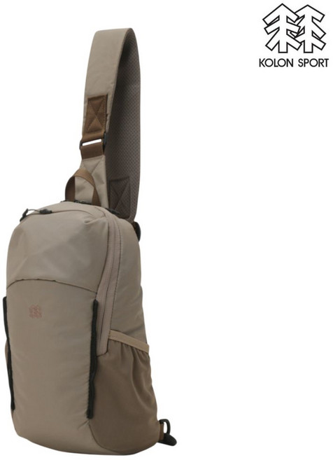 [매장발송] 코오롱스포츠 남녀공용 트레킹 슬링백 크로스백 등산가방 트레킹백 소형가방, 베이지