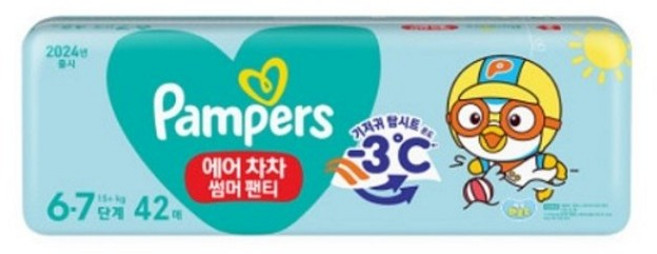 팸퍼스 에어차차 썸머팬티, 6단계, 42매