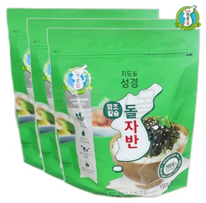 성경식품 지도표성경김 성경김 함초칼슘 돌자반 김자반, 1개, 150g