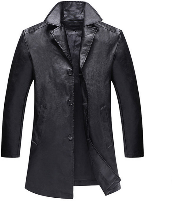 [Myshe]남자 패션 가죽 점퍼 롱 pu 자켓 Myshe qxz1205YCpu3