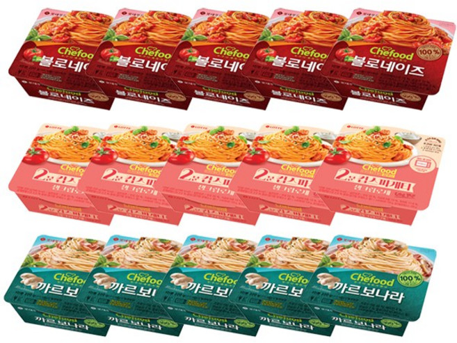 롯데 쉐푸드 2분 컵스파게티 볼로네이즈 5+ 생크림로제 5+ 까르보나라 5