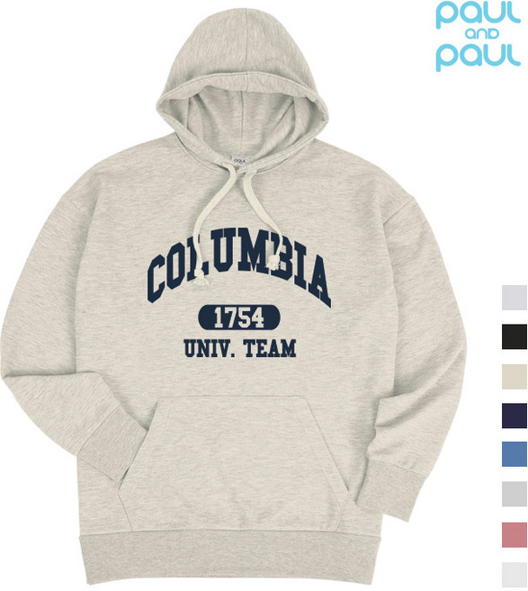 콜롬비아 오버핏 남여공용 후드티