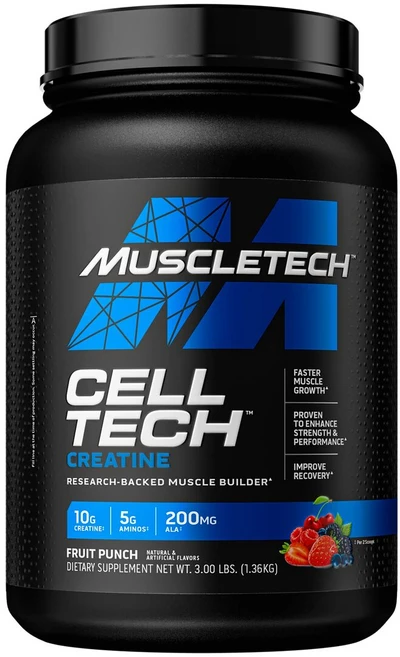 MuscleTech 퍼포먼스 시리즈 CELL-TECH 크레아틴 프루트펀치 1.36kg(3lb), 1개, 1.36kg - 쿠팡