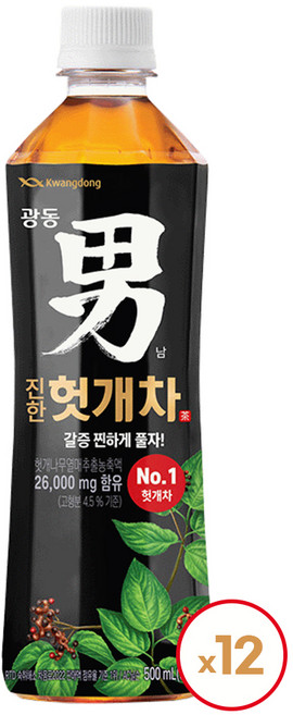 힘찬하루 헛개차, 500ml, 12개