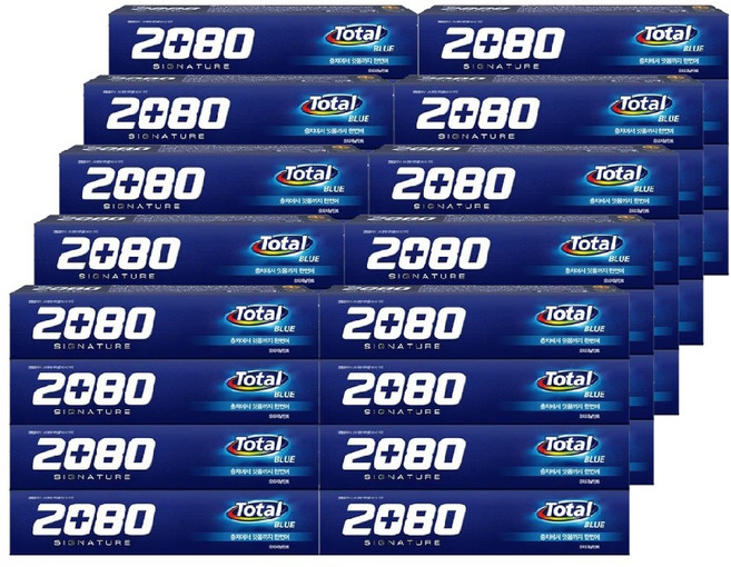 2080 시그니처 토탈치약 블루, 40개