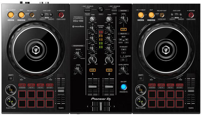 Pioneer DJ 성능 DJ 컨트롤러 DDJ-400, 1개, 블랙, 블랙이에요.