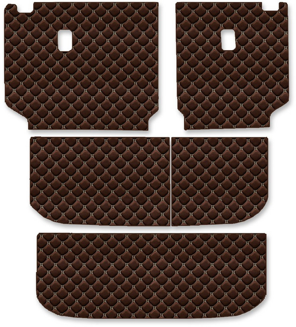 레이 더뉴 레이 레이EV 전용 컨셉토 가죽 퀼팅 등커버 트렁크매트 세트 (2열 일체형 시트 불가), 브라운