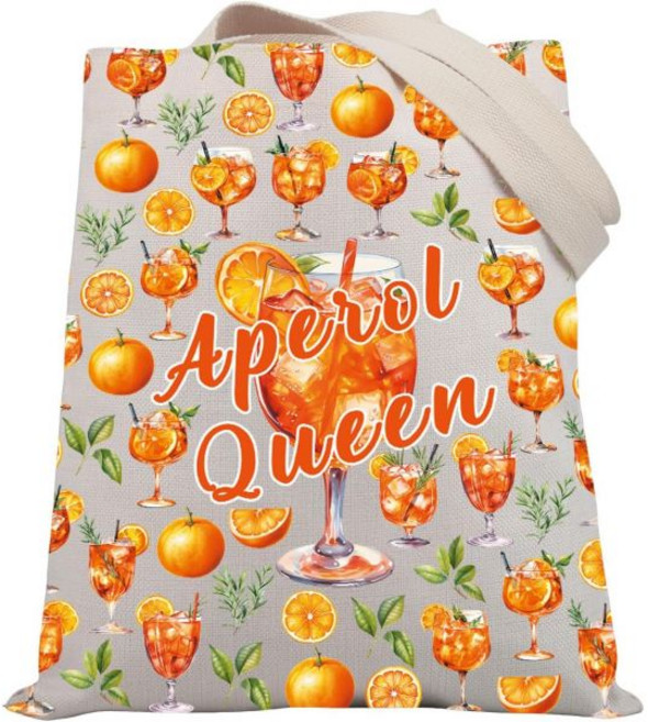 BDPWSS 아페롤 스프리츠 선물 여름 음료 칵테일 퀸 토트백 파티 용품 친구, Aperol Queen Tg