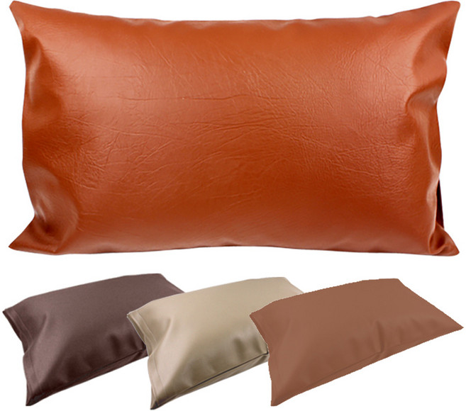 레자 베개 일반형 커버 솜포함 방수 병원용 환자용 진찰용, 1개, 갈색