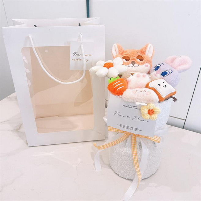 발렌타인데이 특별 기념 인형 부케, 20*32센티미터, 주토피아 모델 A