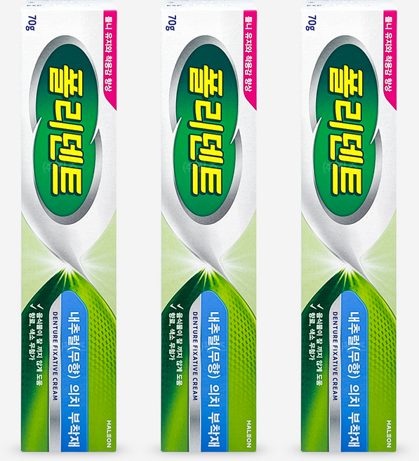 폴리덴트 의치부착재70g 내추럴 무향, 70g, 3개