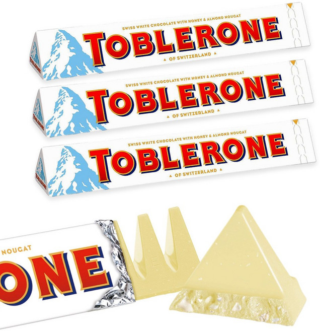 토블론 스위스 삼각 초콜릿 아몬드 누가 허니 화이트 100g 4개