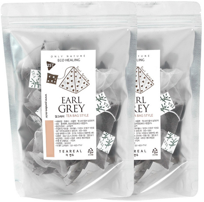 티리얼 얼그레이 삼각 티백차 50T 홍차, 1개, 1.5g, 50개입