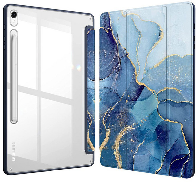 고랩 은하수 대리석 갤럭시탭 케이스, 블루대리석, 1개