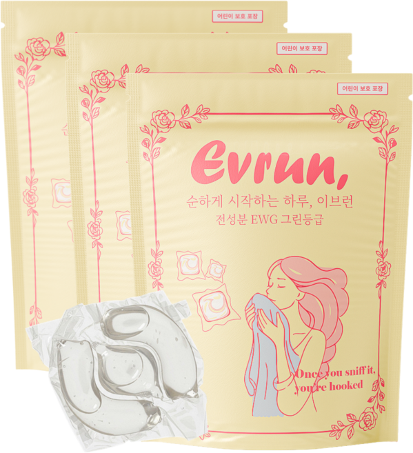 이브런 4in1 초고농축 프리미엄 캡슐세제 소프트코튼, 3개, 30개입