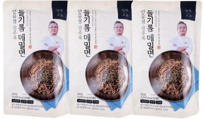 광주옥1947 안유성 광주옥 들기름 메밀면, 3개, 262g