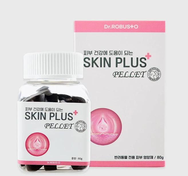 닥터로브스토 스킨플러스 강아지 피부 영양제 곰팡이성 피부병 아토피 발습진, 80정, 피부/피모, 1개 - 쿠팡