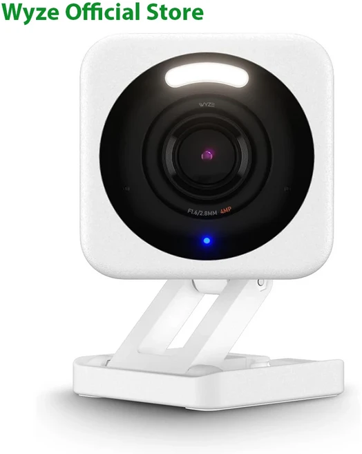 홈캠 Wyze Cam v4 2K HD Wi-Fi 스마트 카메라 실내/실외 사용 애완동물/ 동작 활성화 스포트라이트/사이, 03 White, 01 USB, 01 China Mainland