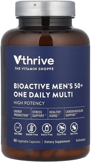 Vthrive 생체 활성 남성용 50+ 원 데일리 멀티 베지 캡슐 60정, Vthrive생체활성남성용50원데일리멀티베지캡슐60정, 1개 - 쿠팡
