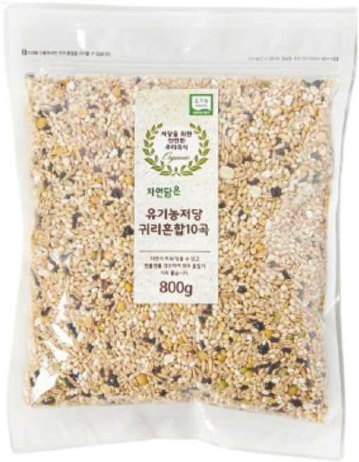 자연담은 유기농 저당 귀리 혼합10곡, 2개, 800g