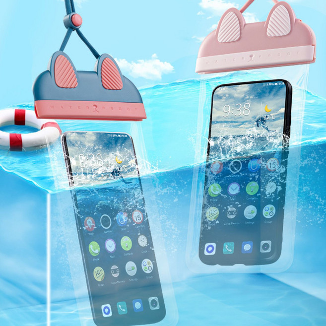 귀여운 디자인 스마트폰 방수팩HP-102, 블루, 1개