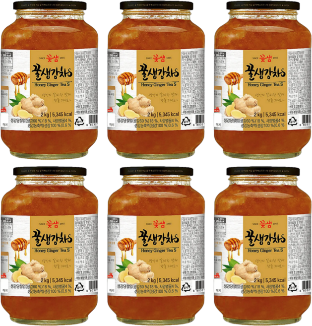 꿀생강차S 꽃샘 2kg, 1개입, 6개