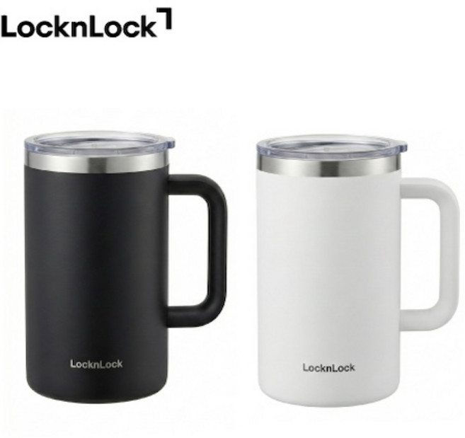 [락앤락] 마일드 머그 탈착식뚜껑 보온보냉병 초경량, 1개, 730ml, 화이트
