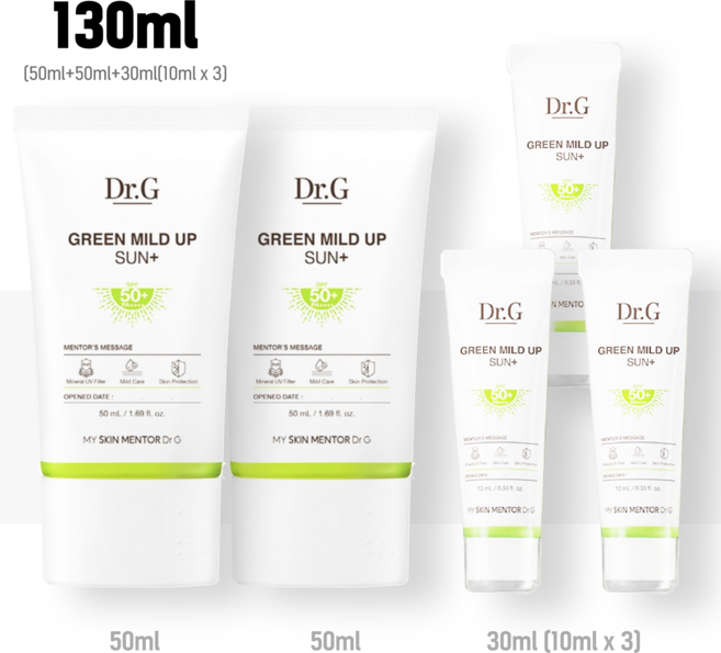 닥터지 그린 마일드 업 선크림 썬크림 130ml 무기자차 대용량 SPF50+ PA++++, 1개