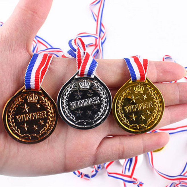 어린이 메달 세트 12개입 문구 팬시, 1개, 혼합색상