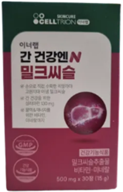 셀트리온 이너랩 간 건강엔N 밀크씨슬, 30정, 3개