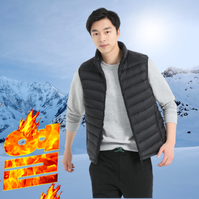 남성 경량 패딩 조끼 베스트
