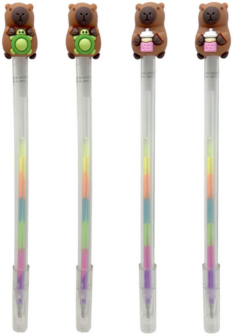 도아브 카피바라 레인보우 펜 데코펜 4개세트, 1세트, 4p