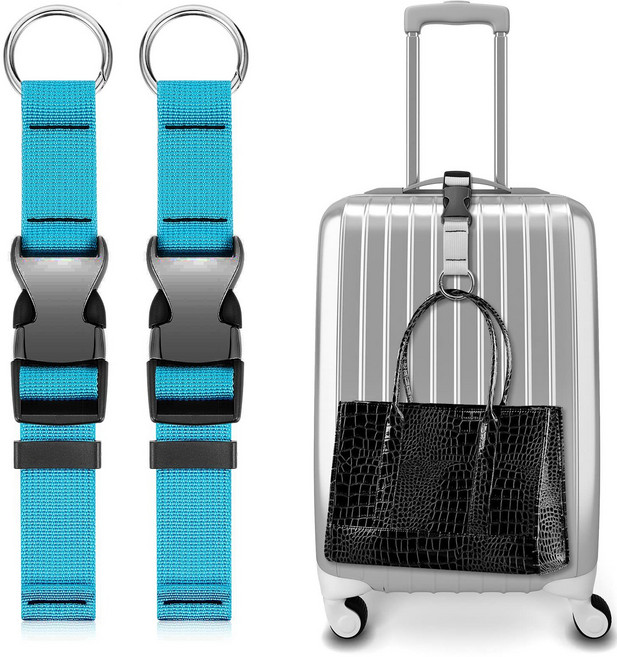 에이치 스토리 여행 다용도 고리 스트랩, 2개, 스카이블루