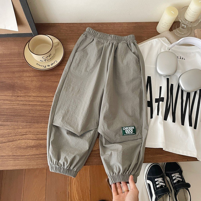 델루비오 아동용 카고 팬츠 남녀공용 무릎 포인트 편한 밴딩 조거