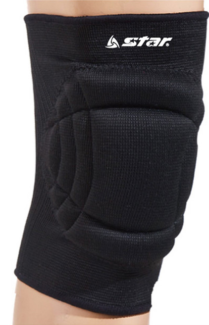 스타 쿠션 무릎보호대세트 XD321W 스포츠보호대 2개입, 블랙, 1개