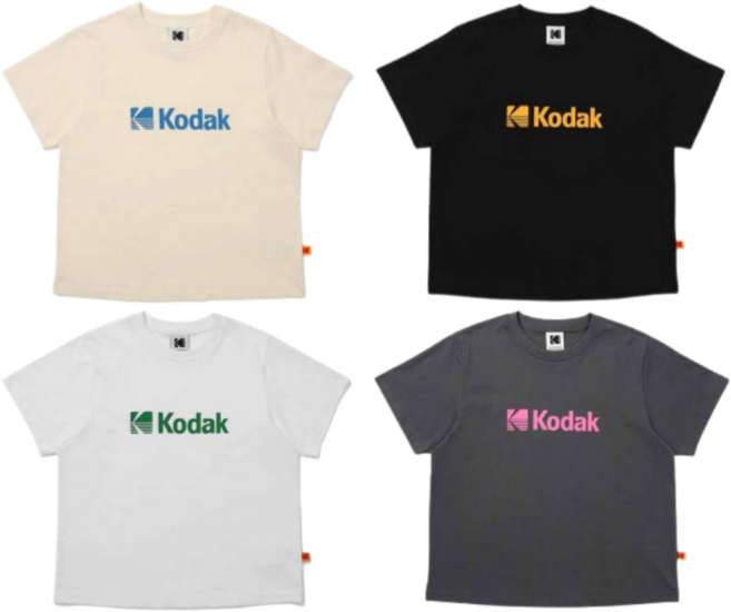 코닥 [국내매장판] 코닥 빅로고 아스킨 반팔 티셔츠 우먼 택1-4color
