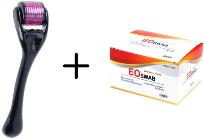 [아워홉스] MTS 홈케어 더마 롤러 일반형 1.50mm+알콜스왑 세트, 1세트, MTS 더마 롤러 일반형 1.50mm 1개+알콜스왑