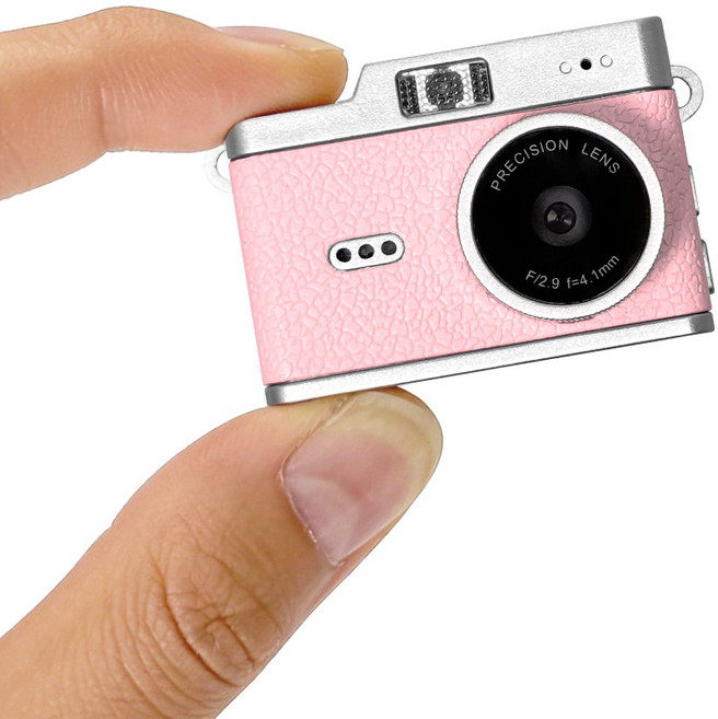 노존 휴대용 빈티지 감성 디지털 미니 카메라 32G 카드 증정, 핑크