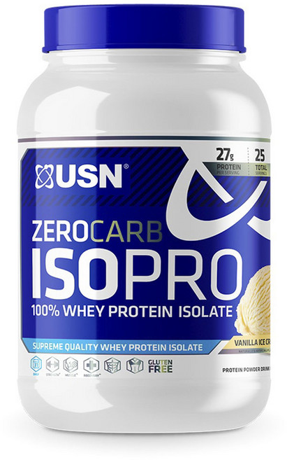 유에스엔 제로 카브 아이소 프로 웨이 프로틴 아이솔레이트 단백질 보충제 바닐라 아이스크림 맛, 1개, 750g