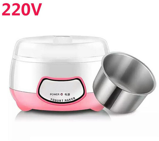 요거트 메이커 청국장 요구르트 치즈 만들기 그릭 유산균 수제 요플레 발효기 기계, 화이트 핑크, ,, ,