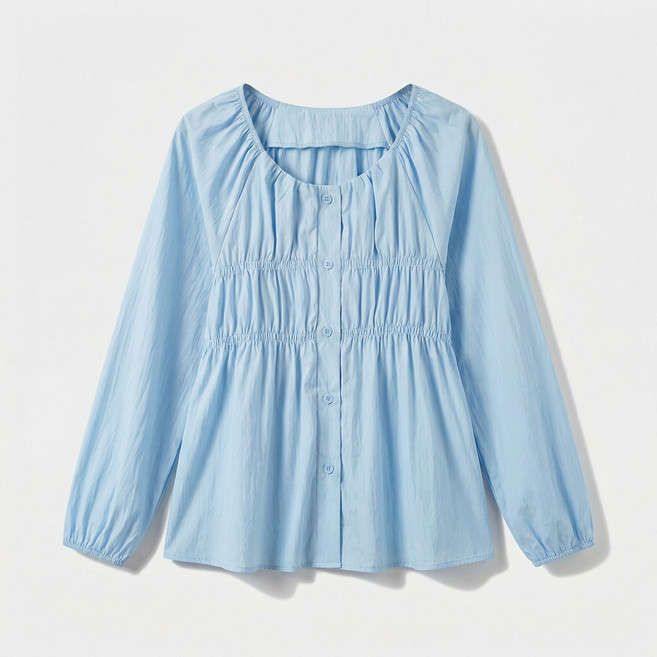 KARRA 라이트셔링라운드블라우스_KB5SBL038C